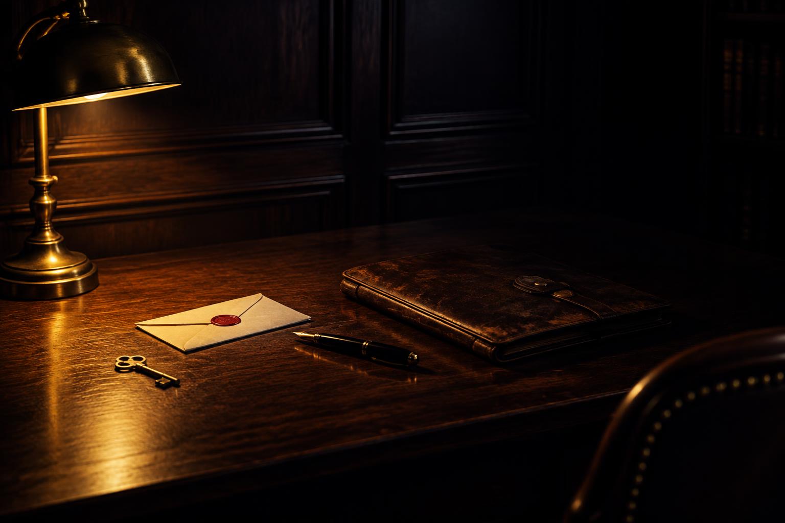 Members of the institute at work by candlelight